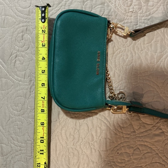 Anne Klein Teal Mini Crossbody with Gold Chain - Picture 6 of 11